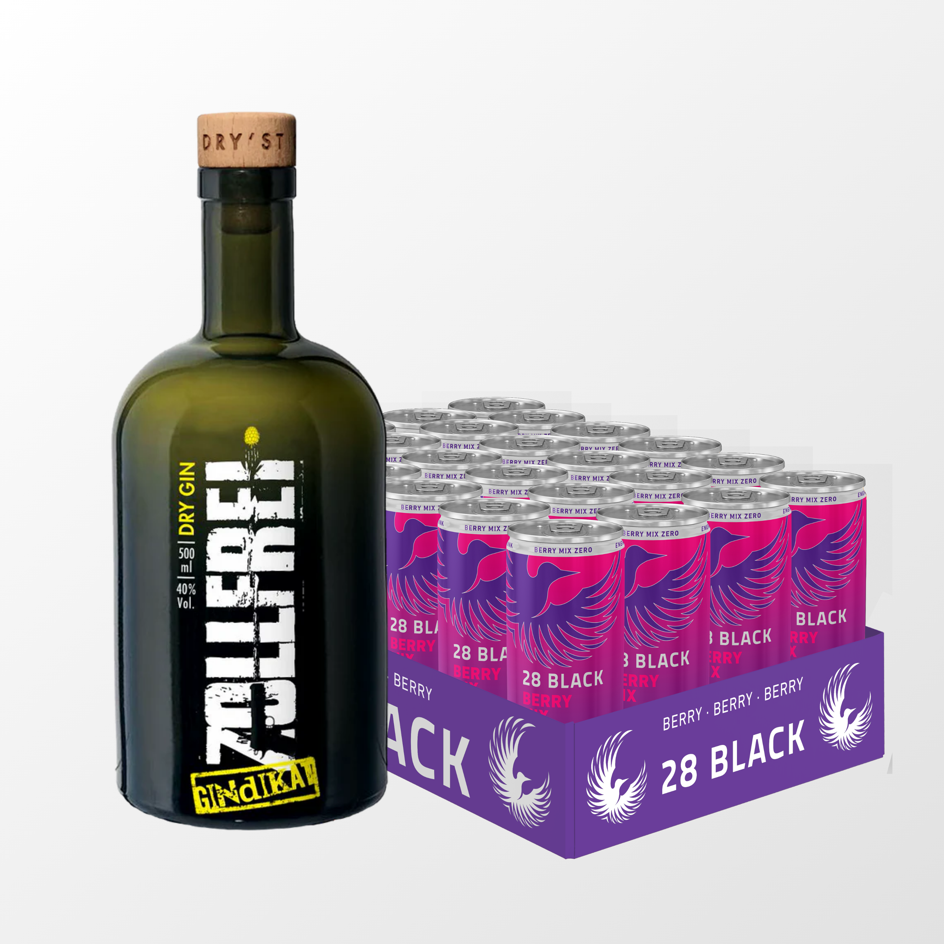 28 BLACK x Zollfrei Gin Geschenkset